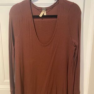 Free People M waffle tunic